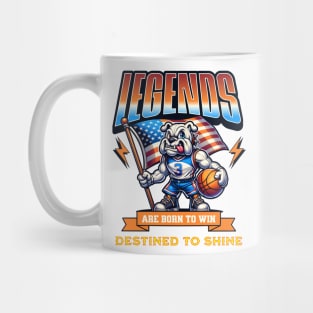 Basketball Art Legends Are Born To Win Mug